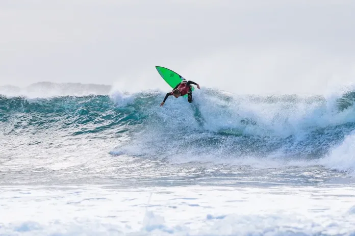High Performance Surfing on Day One Of The Rip Curl GromSearch, Seal Point, Cape St Francis.