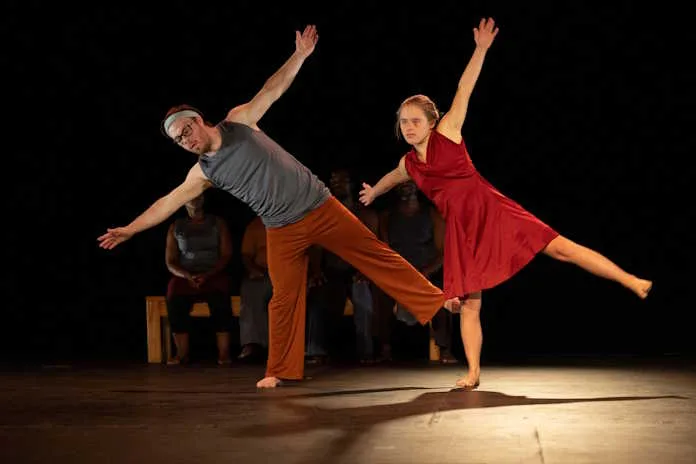 FLATFOOT DOWNIE DANCE COMPANY (2024) Dancer – Charles Phillips and Sofia Braun. Photo by Val Adamson