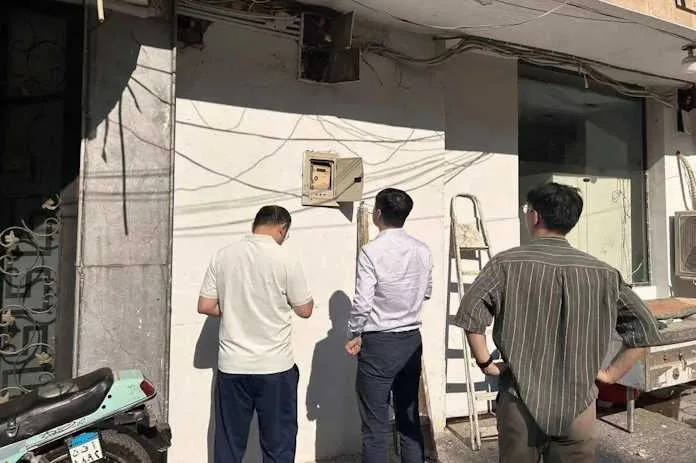 The team for the pilot project for distribution network loss reduction in South Cairo, Egypt conducted on-site research