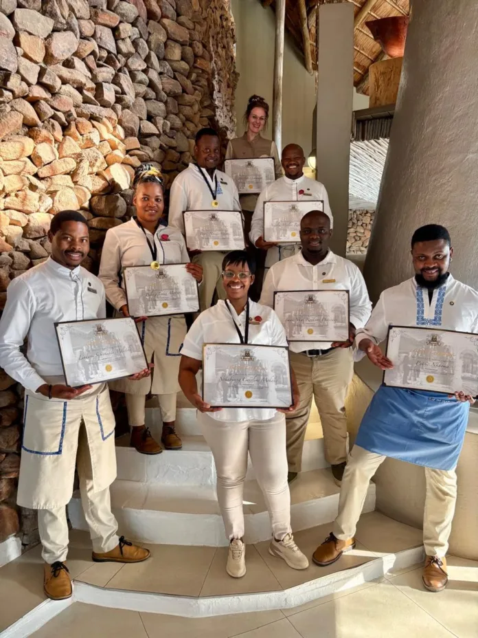 At your service: Clifftop butlers shine during SABA training