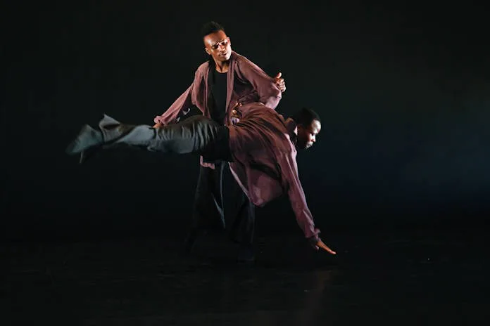 Siseko Duba and Sbonga Ndlovu in FLATFOOT's new season of work titled ENKUNDLENI at Sneddon Theatre on 8th and 9th May 2026