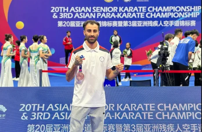 Behnam Dehghanzadeh; Asia’s lightweight karate champion and Iranian national team member who, after winning gold at the 2023 Asian Championships, continues to remain active in the national team pathway and international competitions