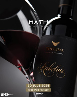 MATH Wine Club Welcomes Thelema Wines for an Evening of Exceptional Pairings. Image supplied by reliablepr.news for MATH Wine Club