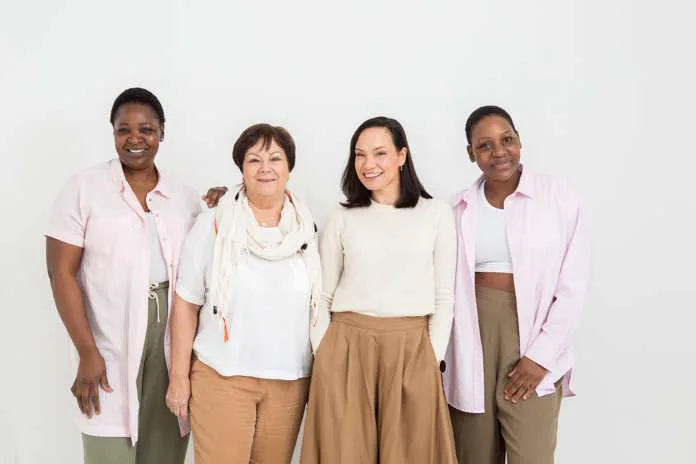 Edith - office manager, Gail -office assistant, Tanya - founder, Elaine- operations assistant. Image supplied by PR company.