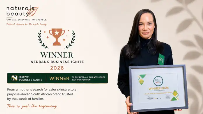 Tanya du Bois - Winner of the 2026 Nedbank Business Ignite Competition. Image supplied by PR company.