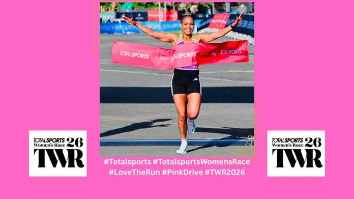 Neheng Khatala claims maiden Totalsports Women’s Race victory in Durban. Image supplied by PR company for Stillwater Sports.