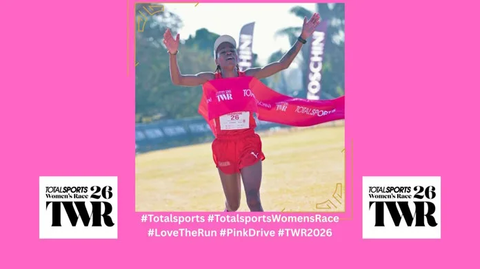 Xaba leads the charge to Totalsports Women’s Race Joburg victory. Image supplied by PR company.