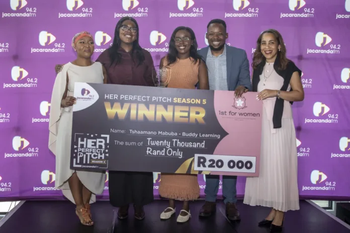 Buddy Learning Founder Tshaamano Mabuba Crowned Winner of Jacaranda FM’s Fifth Edition Of ‘Her Perfect Pitch’
