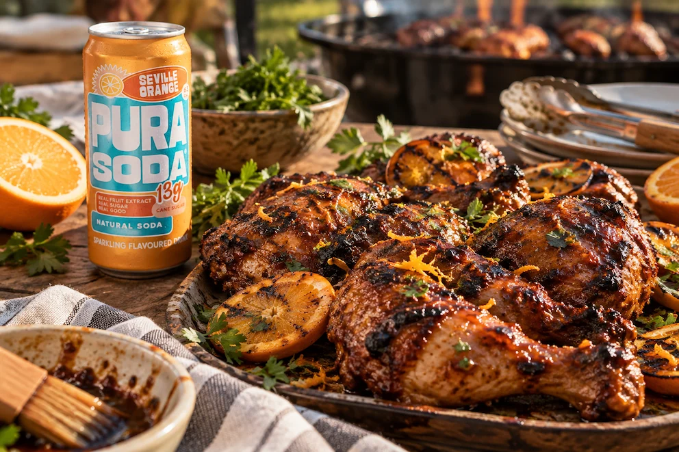 Sticky Seville orange braai chicken. Image supplied by PR company.