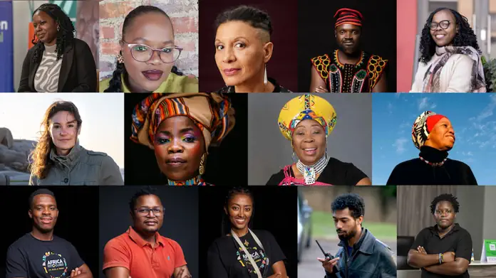 Top Row (L-R): Thihangwi Ramutsindela (Nga Maanda Awe Film Festival and NEWF), Nondumiso Masache (Zenkosi Films), Matamba Kombila (Dougantsi Films), Anthony Ochieng Onyango (TonyWild Foundation), Sewela Mutileni (Beat of Africa Productions)/ Middle Row: (L-R): Pippa Ehrlich, Zolani Mahola, Dr Gcina Mhlophe, Gogo Lindi Dlamini/ Bottom Row (L-R): Nkosikhona Mthembu, Carlos Norhona, Elshadaye Temesgen, Nathan Rice, Chisomo Kawaga