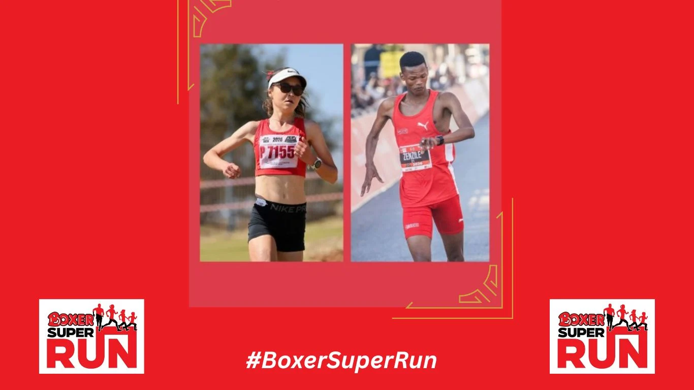 Pheko and Jansen set to bring fresh fire to Boxer Super Run Durban. Image supplied by PR company.