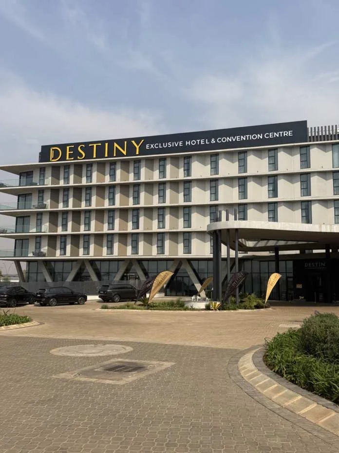 Destiny Exclusive Hotel & Convention Centre is officially open. Creating jobs, bringing people , business experiences and possibilities together under one roof. Image supplied by Akani Properties.