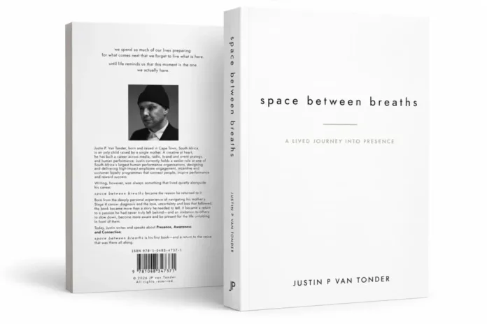 Notice the life you are already living Space between breaths, the debut book by Justin P Van