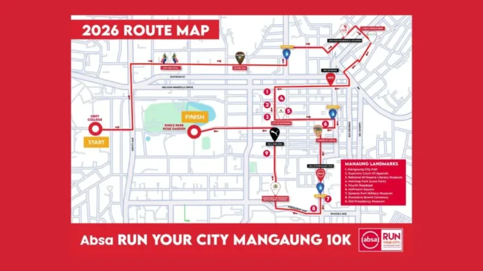 Inaugural Absa RUN YOUR CITY MANGAUNG 10K route revealed